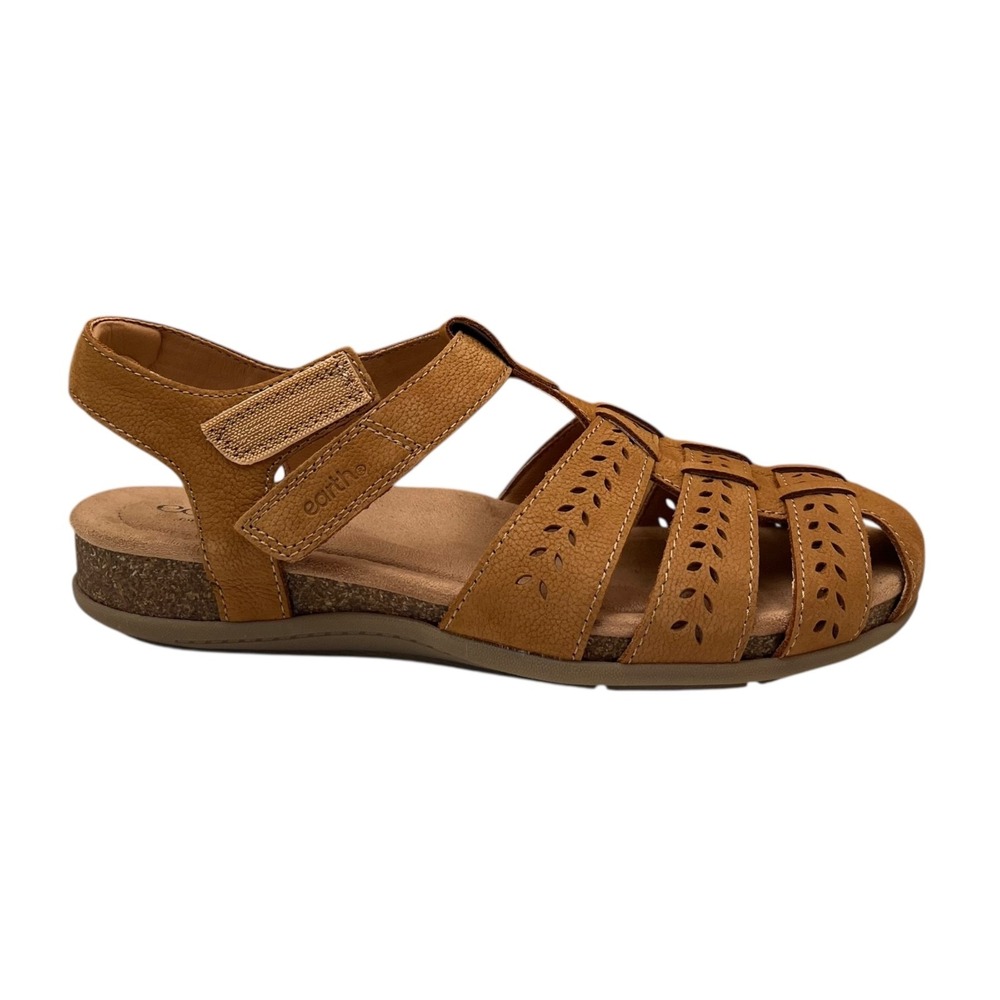 Earth Birdy Women's Leather‎ Fisherman Sandals Size 9.5 Brown-Tan Arch Support - Picture 3 of 12